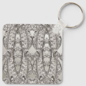 Silver Verziert Modern Schlüsselanhänger (Rückseite)