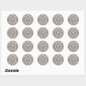 Silver Verziert Modern Wedding Sticker (Blatt)