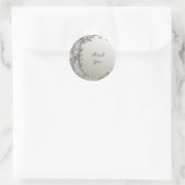Silver Verziert Modern Wedding Sticker (Tasche)