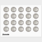 Silver Verziert Modern Wedding Sticker (Blatt)