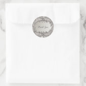 Silver Verziert Modern Wedding Sticker (Tasche)