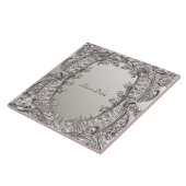 Silver Verziert Moderne Keramik Tile Fliese (Seite)