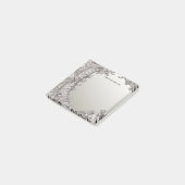 Silver Verziert Moderne Post - Notizen (angewinkelt)