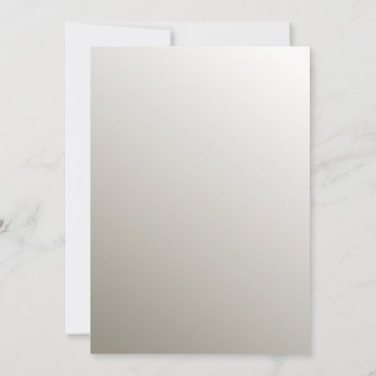 Silver Verziert Moderne Verlobung Einladung (Rückseite)