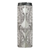 Silver Verziert moderner Thermal Tumbler Thermosbecher (Rückseite)