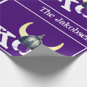 Silver Viking Helmet Skol Geschenkpapier (Ecke)