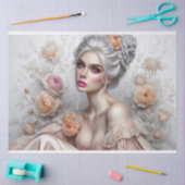 Silver Viktorianisch Beauty Romance Rose Decoupage Seidenpapier (Basteln)