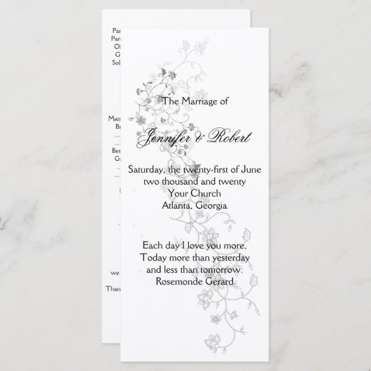 Silver Vines Program Programm (Vorne/Hinten)