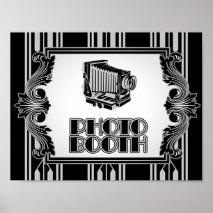Silver Vintag Camera Foto Booth der 20er Jahre Poster