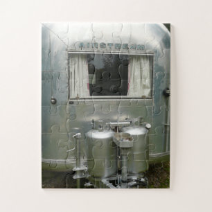 SILVER VINTAG CAMPER TRAILER JIGSAW PUZZLE