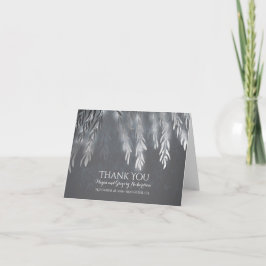 Silver Vintag Willow Tree Wedding Vielen Dank Dankeskarte