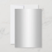 Silver Vintager Glamour Hochzeit Save the Date (Rückseite)