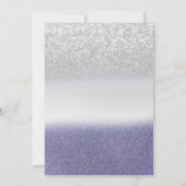 Silver Violet Glitzer Dress,50. Geburtstagsparty Einladung (Rückseite)