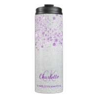 Silver violet Glitzer Monogramm Initialen