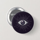 Silver & Violet Mystic Evil Eye Nazar Mati Button (Vorne & Hinten)