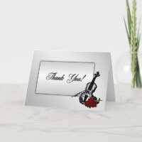Silver Violin Danke, dass die Karte im Inneren lee