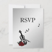 Silver Violin Music UAWG with Entree Choice RSVP Karte (Rückseite)