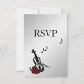 Silver Violin Music UAWG with Entree Choice RSVP Karte (Rückseite)