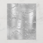 Silver vow Erneuerung Hochzeitbudget Einladung Flyer (Hinten)