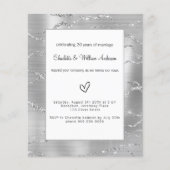 Silver vow Erneuerung Hochzeitbudget Einladung Flyer (Vorne)