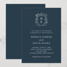 Silver Wappen | Elegant Midnight Blue Wedding