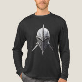 Silver Warrior Helmet – Modern Minimalist Armor Tri-Blend Shirt (Vorderseite)