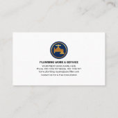 Silver Water Pipe Line Klempner Visitenkarte (Rückseite)