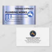 Silver Water Pipe Line Klempner Visitenkarte (Vorne/Hinten)