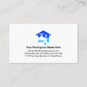 Silver Water Pipeline Leaking Water Visitenkarte (Rückseite)