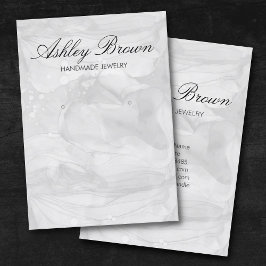 Silver Watercolor Handmade Schmuck Earring Display Visitenkarte