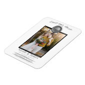 Silver Wax Siegel Foto Wedding Save the Date Magnet (Linke Seite)