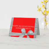 SILVER WEDD JAHRESKARTE KARTE (Gelbe Blume)