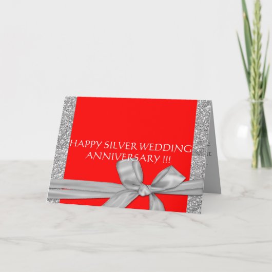 SILVER WEDD JAHRESKARTE KARTE (Vorderseite)