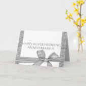 SILVER WEDD JAHRESKARTE KARTE (Gelbe Blume)