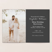 Silver Wedding 25. Jahrestag Folienkarte (Innenseite)