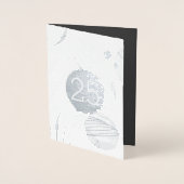 Silver Wedding 25. Jahrestag Folienkarte (Vorderseite)