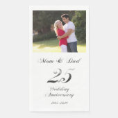 Silver Wedding 25-jähriges Jubiläum Eltern Serviette (Vorderseite)