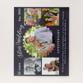 Silver Wedding 25th Anniversary Photo Collage Puzzle (Vertikal)