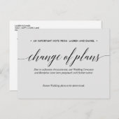 Silver Wedding Änderung der Pläne verschoben storn Ankündigungspostkarte (Vorne/Hinten)