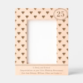 Silver Wedding Anniversary 25. Eigener Text Geätzte Rahmen (Vorderseite)