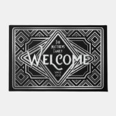 Silver Wedding Anniversary Art Deco Glitzer 25. Fußmatte (Vorderseite)