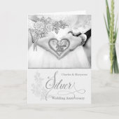 Silver Wedding Anniversary Blank Karte (Vorderseite)