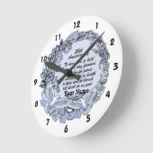 Silver Wedding Anniversary Clock Runde Wanduhr (Winkel)