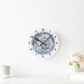 Silver Wedding Anniversary Clock Runde Wanduhr (Zuhause)