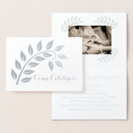 Silver Wedding Anniversary Custom Foto Einladung