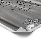 Silver Wedding Announcement Poster (Ecke)