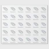 Silver Wedding Bands Geschenkpapier (Flach)