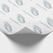 Silver Wedding Bands Geschenkpapier (Ecke)
