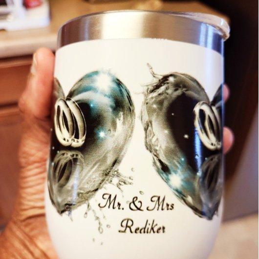 Silver Wedding Bands Liebe Inside Kristallherz