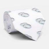 Silver Wedding Bands Save the Date Krawatte (Gerollt)